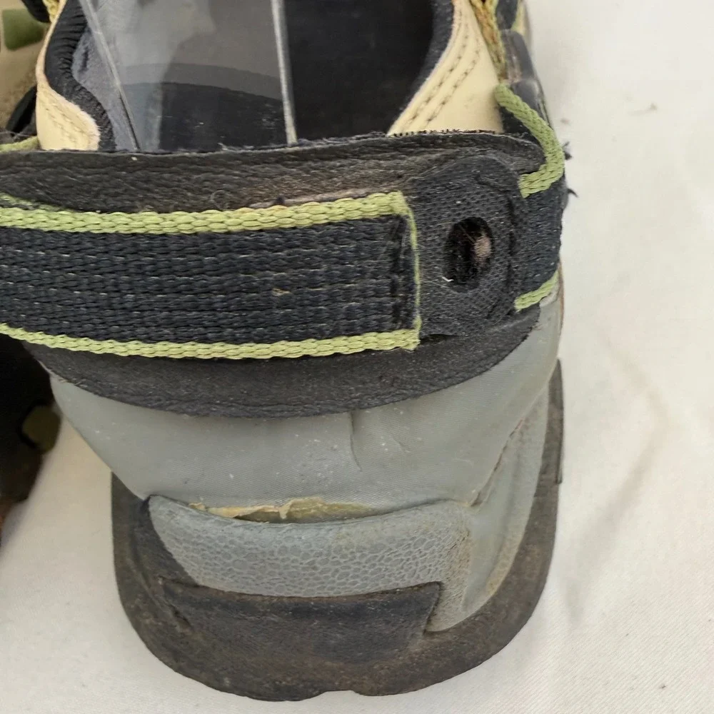 Teva Gamma 6473 Hiking Sandals Mens 8 Tan Black Green Stealth Rubber Sole